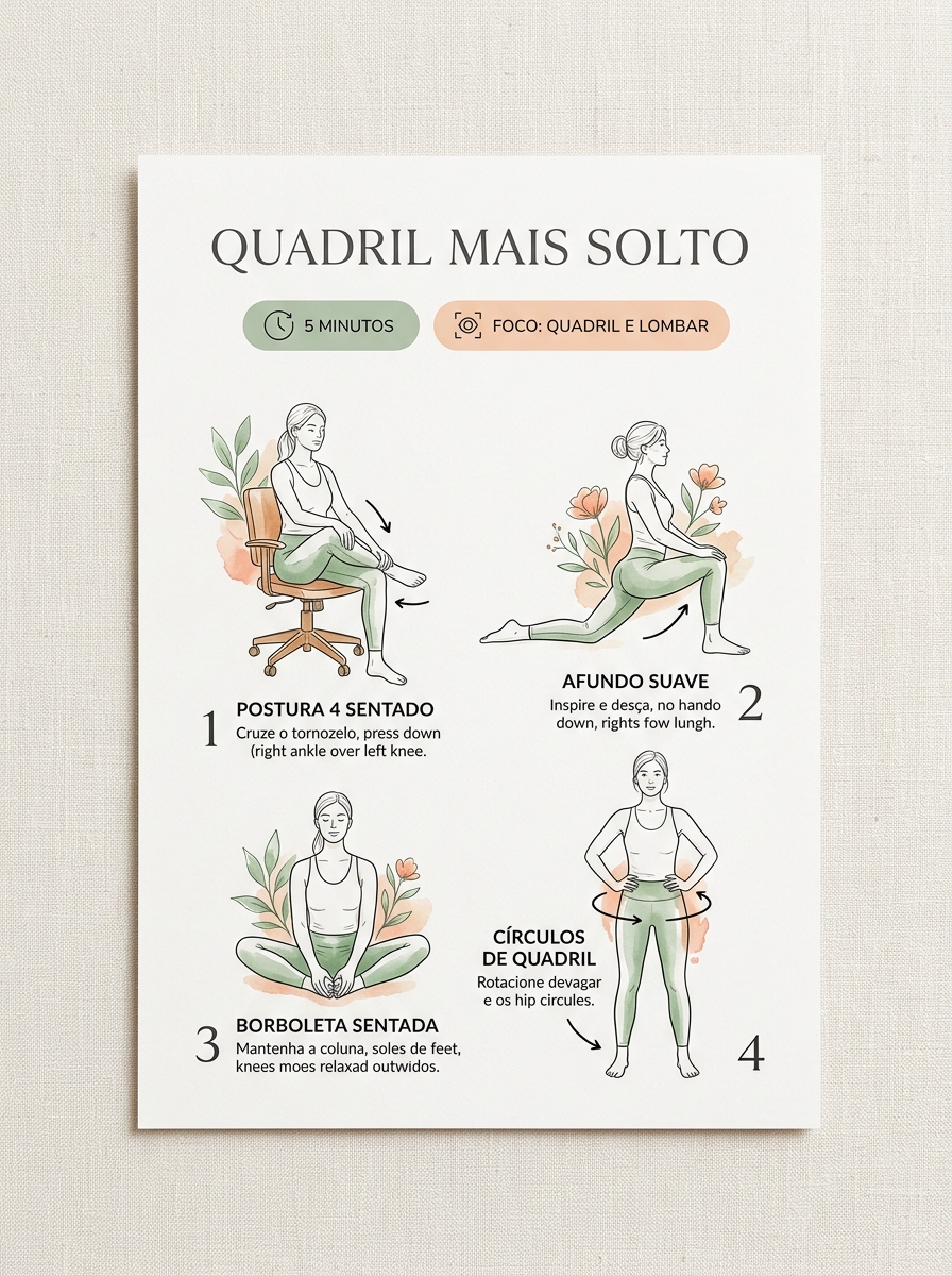 Ficha 04: Quadril Mais Solto - mobilidade para quem fica sentada