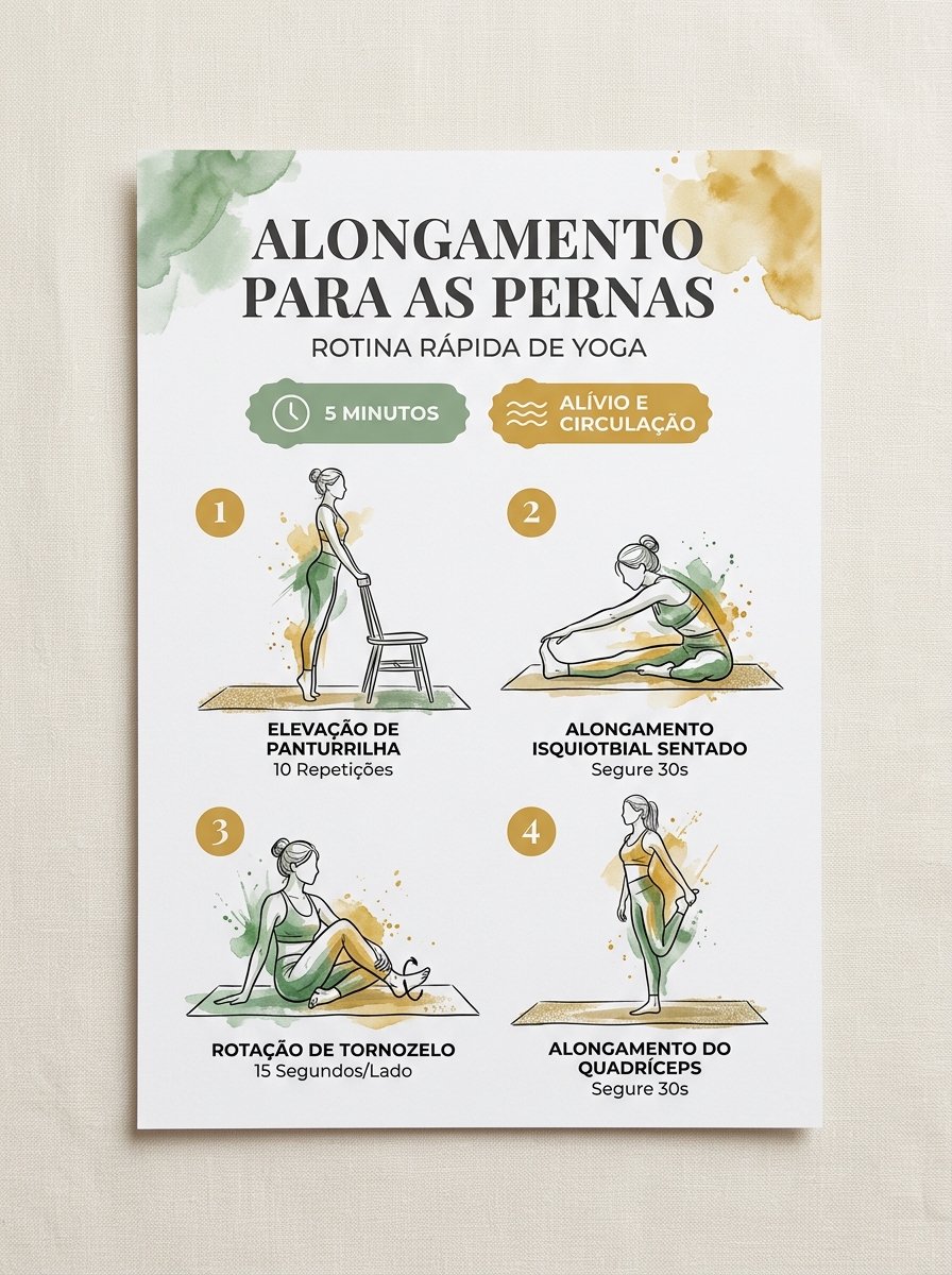 Ficha 05: Alongamento para as Pernas - alívio e circulação
